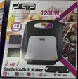 DSP Professional 2-in-1 Sandwich Maker & Panini Grill 1200W - 3