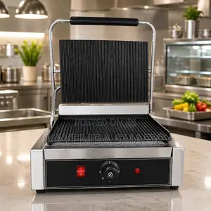 Commercial Panini Press Grill - Single Contact Sandwich Maker