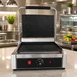 Commercial Panini Press Grill - Single Contact Sandwich Maker - 1