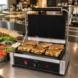 Commercial Panini Press Grill - Single Contact Sandwich Maker - 2