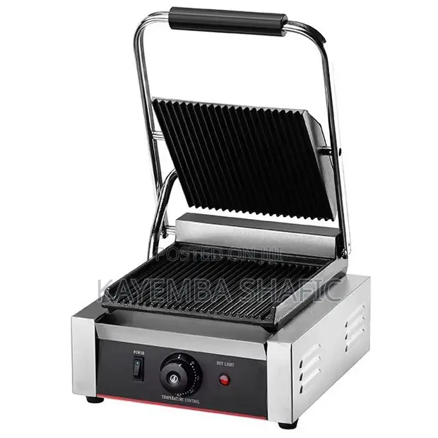 Commercial Single Electric Panini Press Contact Grill - 1