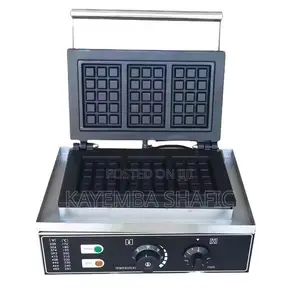 Commercial Electric Waffle Maker - 3-Grid Belgian Square