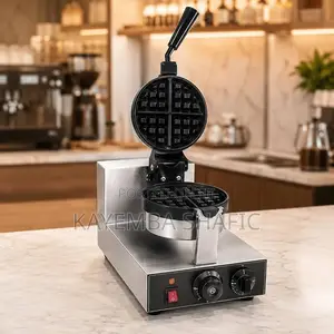 Commercial Single Round Belgian Waffle Maker - 1000W