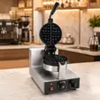 Commercial Single Round Belgian Waffle Maker - 1000W - 1