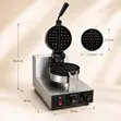Commercial Single Round Belgian Waffle Maker - 1000W - 2