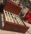 Musambya Wood Tile Board Bed - Mahogany Finish - 1