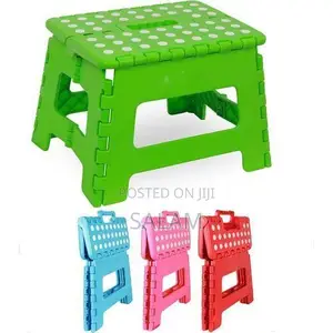 Portable Foldable Step Stool - Lightweight Plastic