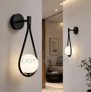 Modern Nordic Teardrop Wall Lamp with Glass Globe