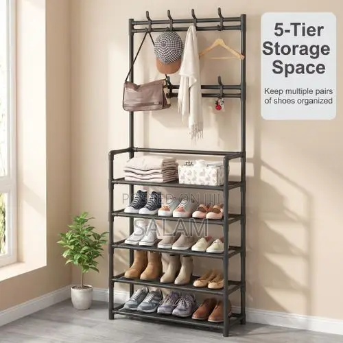 5-Tier Carbon Steel Shoe & Hat Rack - 1