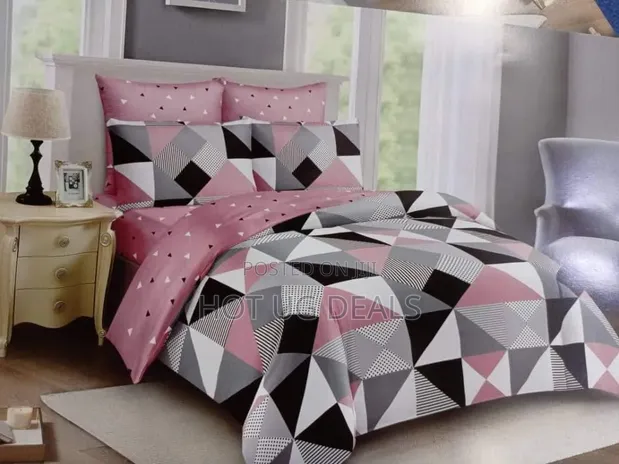 5x6 Bedding Set - Duvet Cover, Flat Sheet, 2 Pillowcases - 1