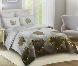 4-Piece Duvet Set - Brown with Grey (5x6)