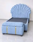 Wood-Mode King Size Bed Frame with Drawers - 2