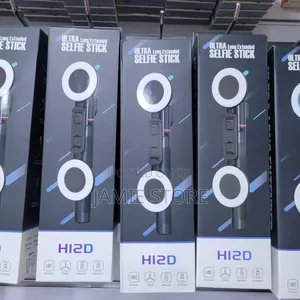 H12D Ultra Extended Selfie Stick with Lights