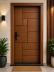 Mahogany Modern Hardwood Door - 2