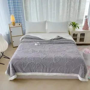 ZHH Luxury Soft Ribbed Throw Blanket - Gray