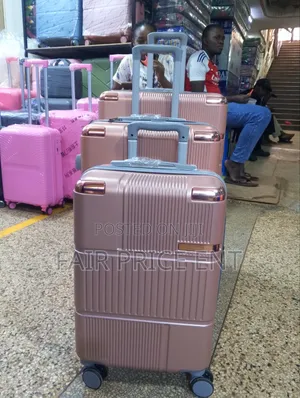 Rubber Plastic Suitcases - Full Set (Gold)