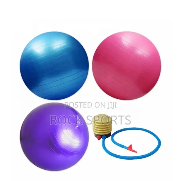 Brand New Multicolor Fitness Yoga Ball with Pump - 1