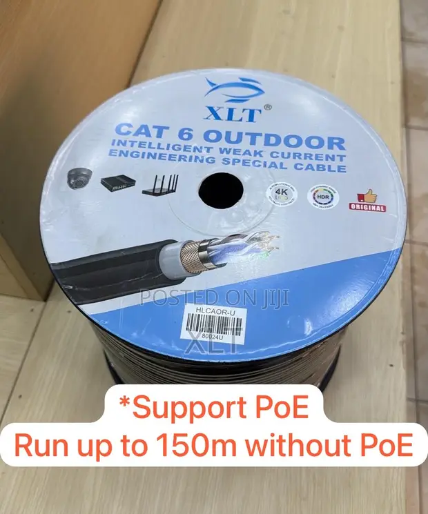 XLT Cat 6 Outdoor UTP Cable 23 AWG (Double-Sheathed) 305m - 1