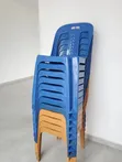 1pc Cloud Plastic Chairs - Blue - 1