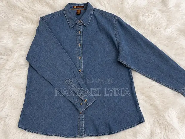 Harris Wharf London Denim Shirt - Blue XL - 1