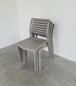 1pc Gray Portable Plastic Chairs - 1