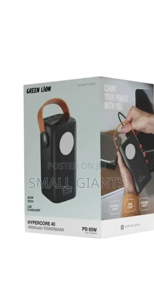 Green Lion Hyper Core 40 Power Bank 40000mAh - Black - 1
