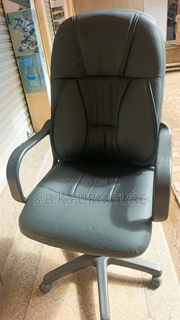 Long Back Office Chair - Black - 1