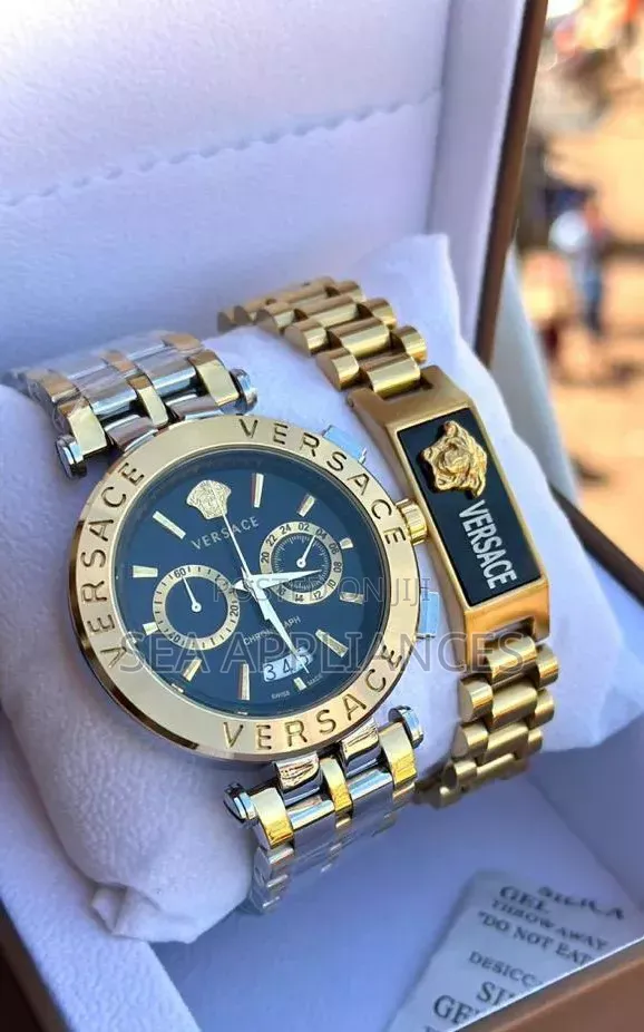 Versace Gold Watch - Black Face - 1