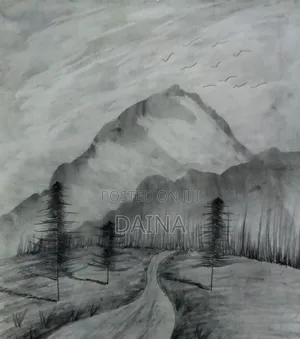 Art Peace Living Room Pencil Work