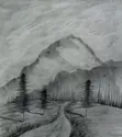 Art Peace Living Room Pencil Work - 1