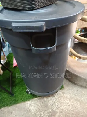 Large Grey Commercial Circular Waste Bin