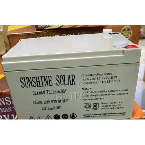 12AH Solar Battery - Sunshine 12V Sealed Lead Acid - 1