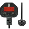 Laptop Power Cable - 3 Pin UK Mains Lead, 1.2m - 1