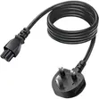 Laptop Power Cable - 3 Pin UK Mains Lead, 1.2m - 2