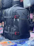 Black Oxford Cloth Laptop and Travel Backpack - 2