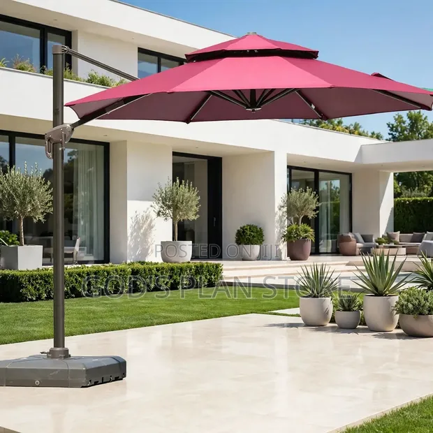 3m Diameter Outdoor Compound Umbrella - 1
