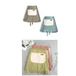 Half-Length Zipper Large Pocket Kitchen Cooking Apron - Striped - 2