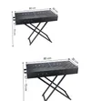 Portable Rectangular Charcoal BBQ Grill with X-Shaped Folding Stand - 1