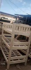 3x6 Varnished Triple Decker Bed - 1