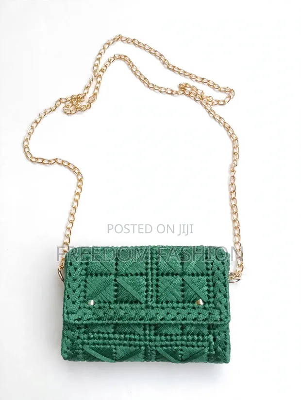 Green New Handmade Crossbody Bag - 1