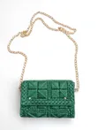 Green New Handmade Crossbody Bag - 1