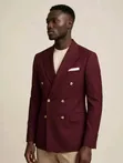 Maroon Double Breasted Blazer - 1