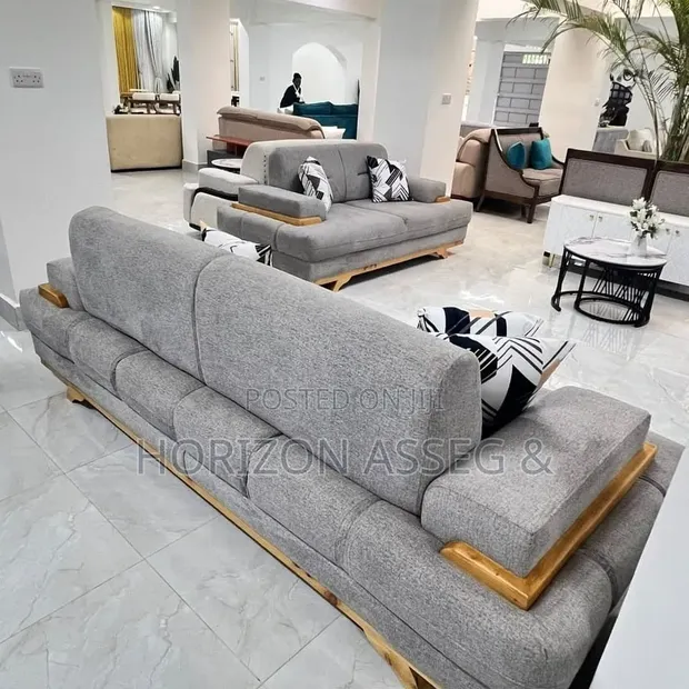6 Seater Gray Premium Sofa - 1