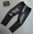 Men's Dark-Wash/Black Vintage Straight-Fit & Baggy Denim Jeans - 2