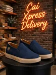 Timberland Blue/Brown Knitted Slip-on Casual Sneakers - 1