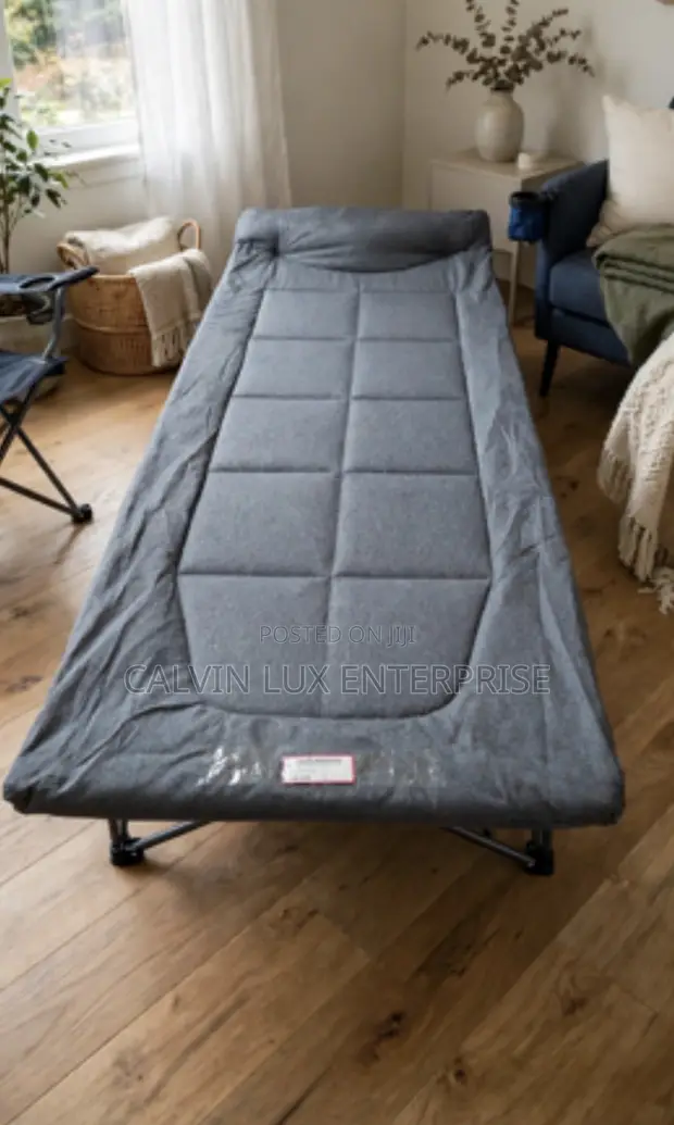 Foldable Camping Bed with Thick Padded Mattress - 1