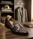 Men's John Foster Double Monkstrap Shoes - Dark Brown - 1