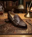 Men's John Foster Double Monkstrap Shoes - Dark Brown - 2