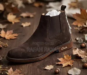 Men's Clarks Dark Brown Suede Chelsea Boots