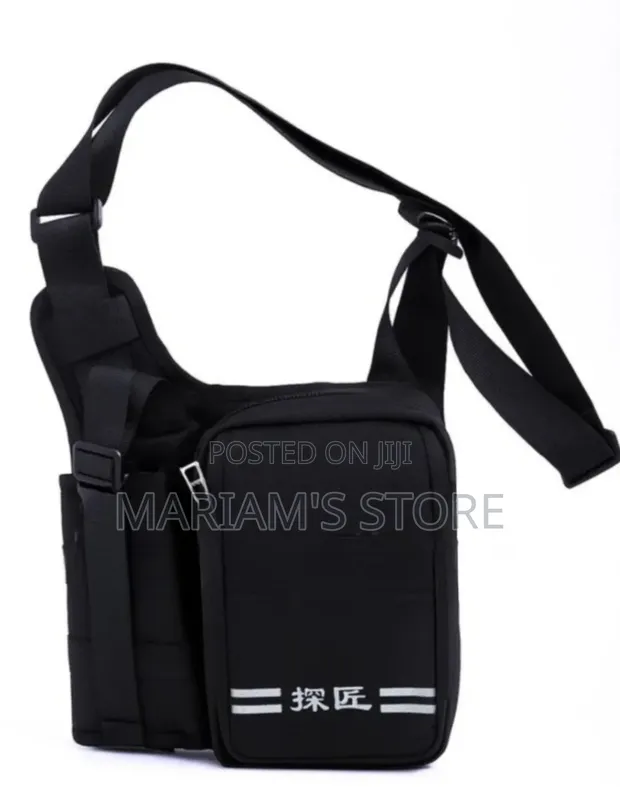 Cat Black Oxford Cloth Single-Shoulder Crossbody Bag - 1